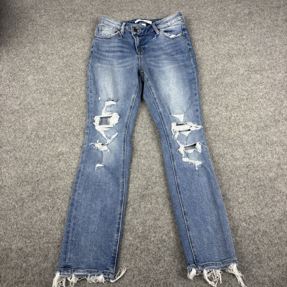 Altar'd State Jeans Women's Size 24 Straight Leg Distressed Ripped Frayed Hem